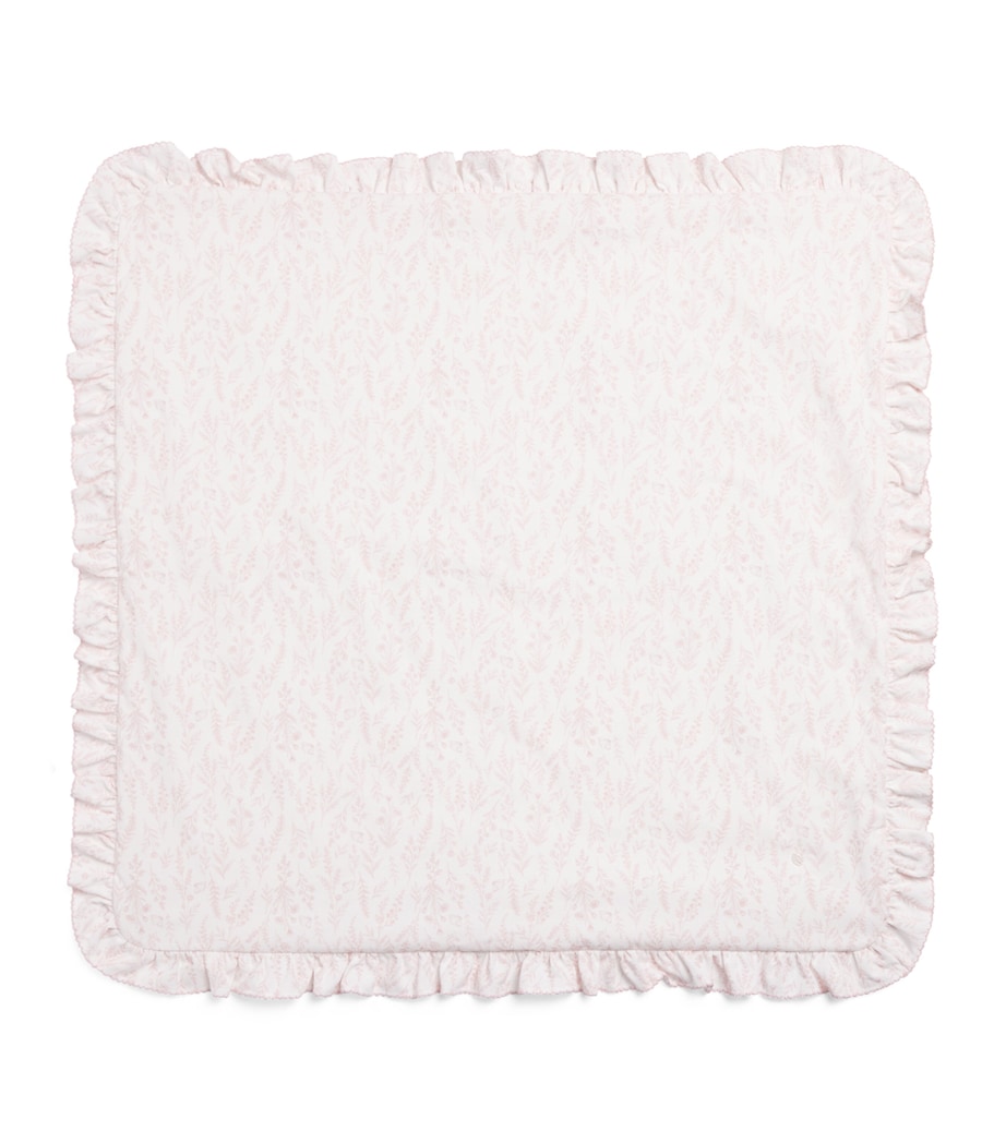 Patachou Cotton Ruffled Floral Blanket (80cm x 80cm) Flrl Prnt Image 1