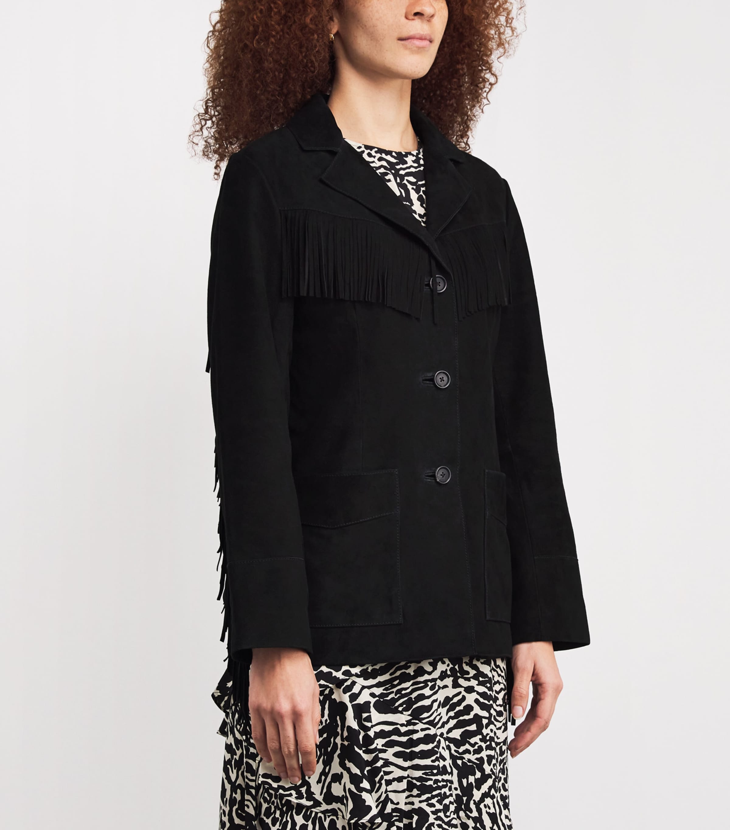 Suede Teagan Jacket BLACK Image 3