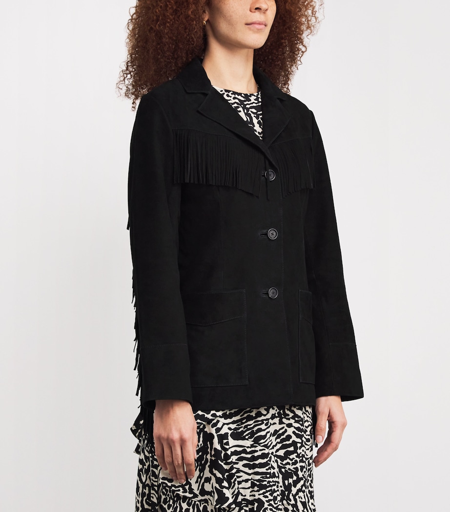 Suede Teagan Jacket BLACK Image 3