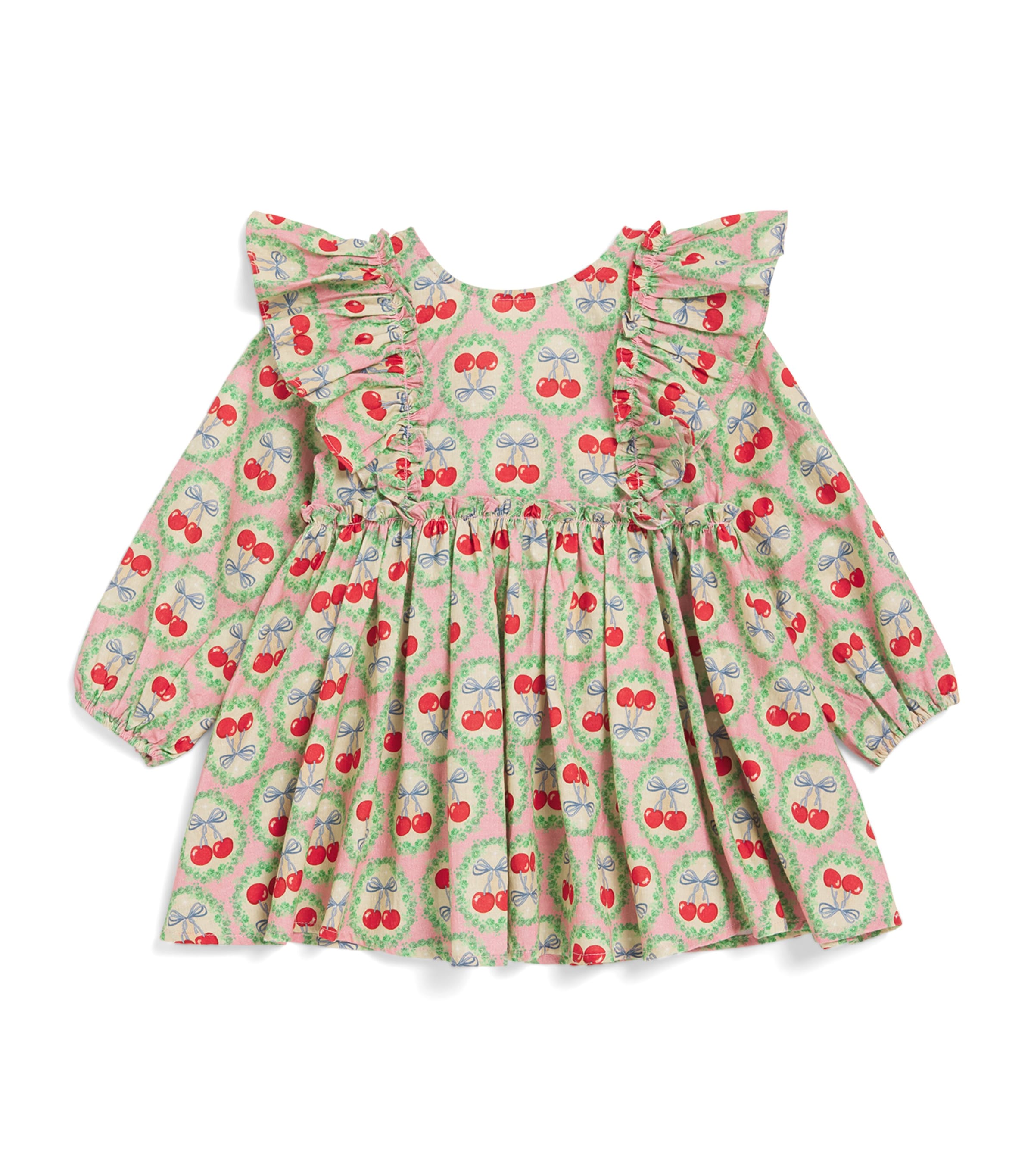 KONGES SLOJD CHERRY PRINT BOW EVIA DRESS 
