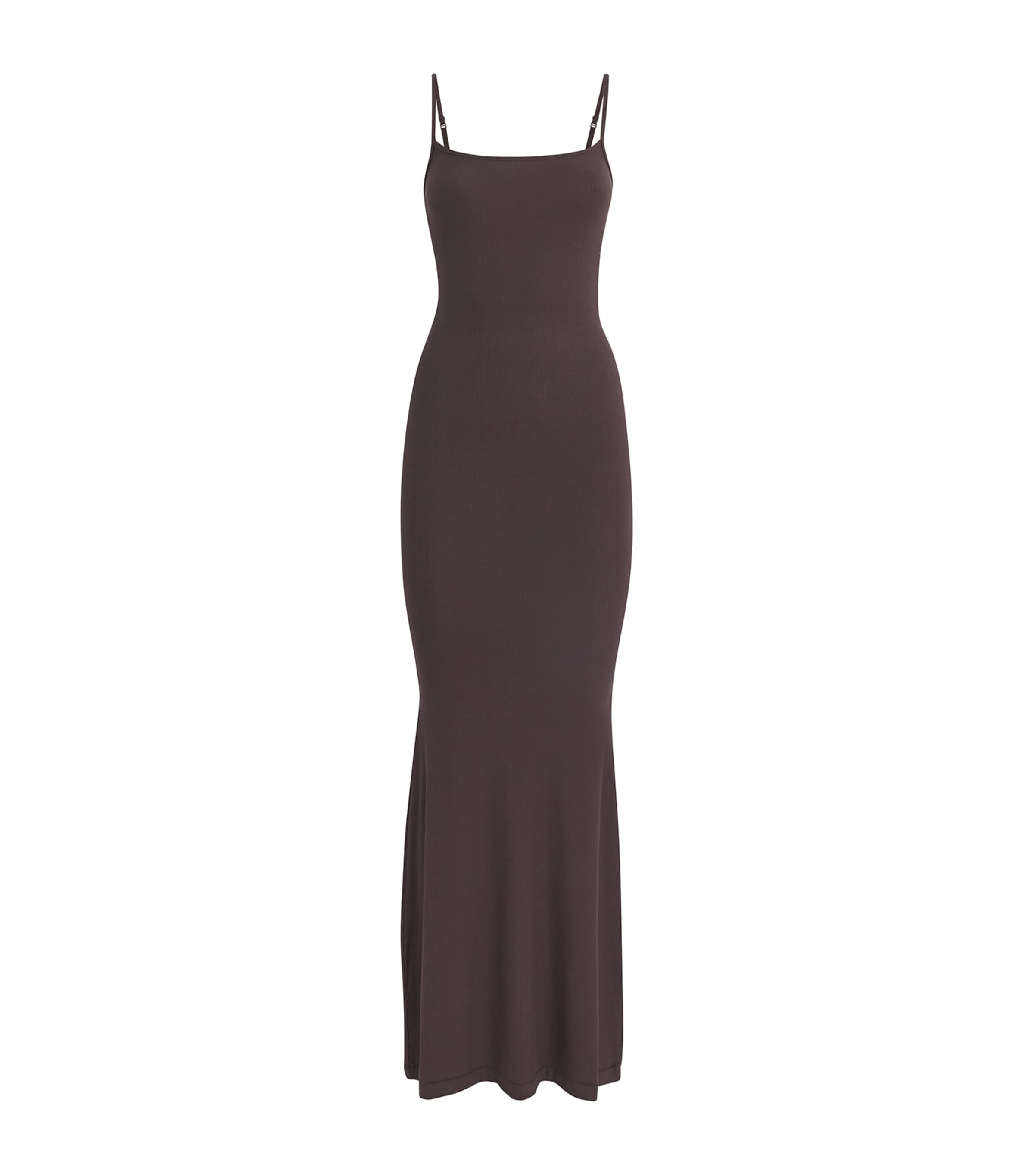 Skims Burgundy Soft Lounge Long Slip Dress In Phoenix | ModeSens Skims Burgundy Soft Lounge Long Slip Dress In Phoenix | ModeSens
