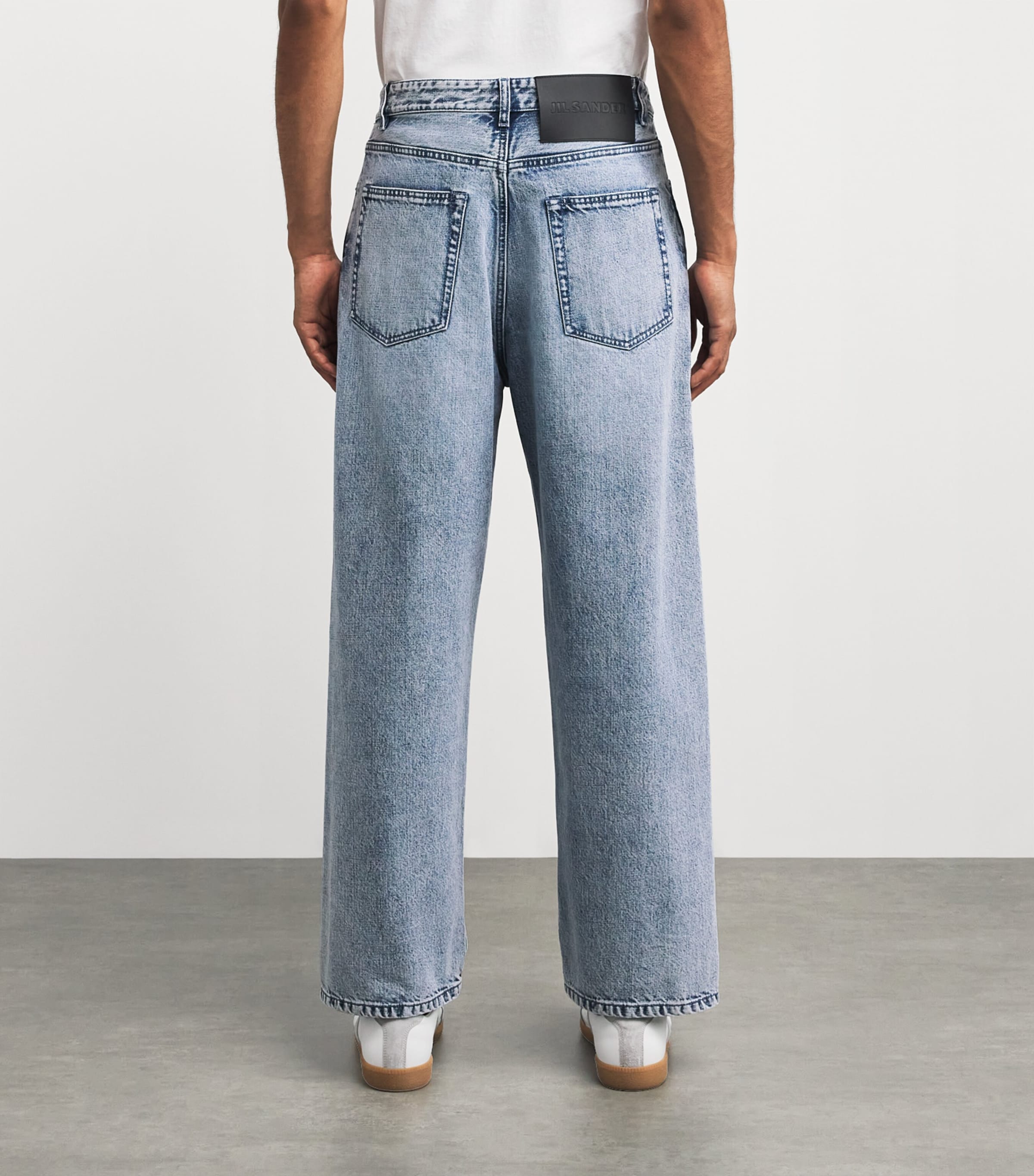 Jil Sander Mens Light-Wash Straight Jeans Antartic Image 4