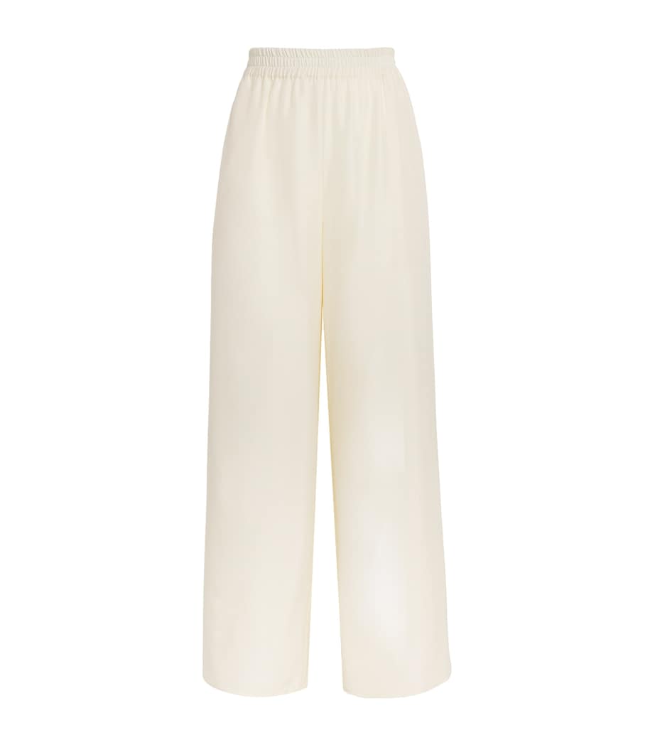 Le Kasha Womens Silk Pamir Wide-Leg Trousers Cream Image 1
