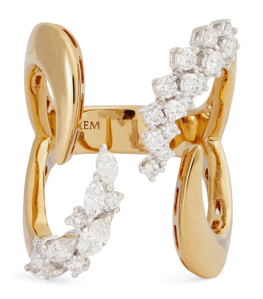 Yellow Gold and Diamond Golden Strada Stackable Ring YELLOW GOLD Image 1