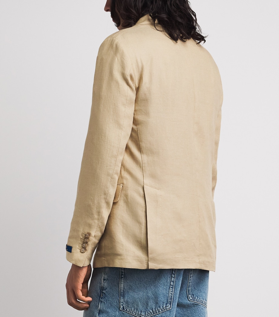 Polo Ralph Lauren Mens Linen Twill Blazer Tan Image 5