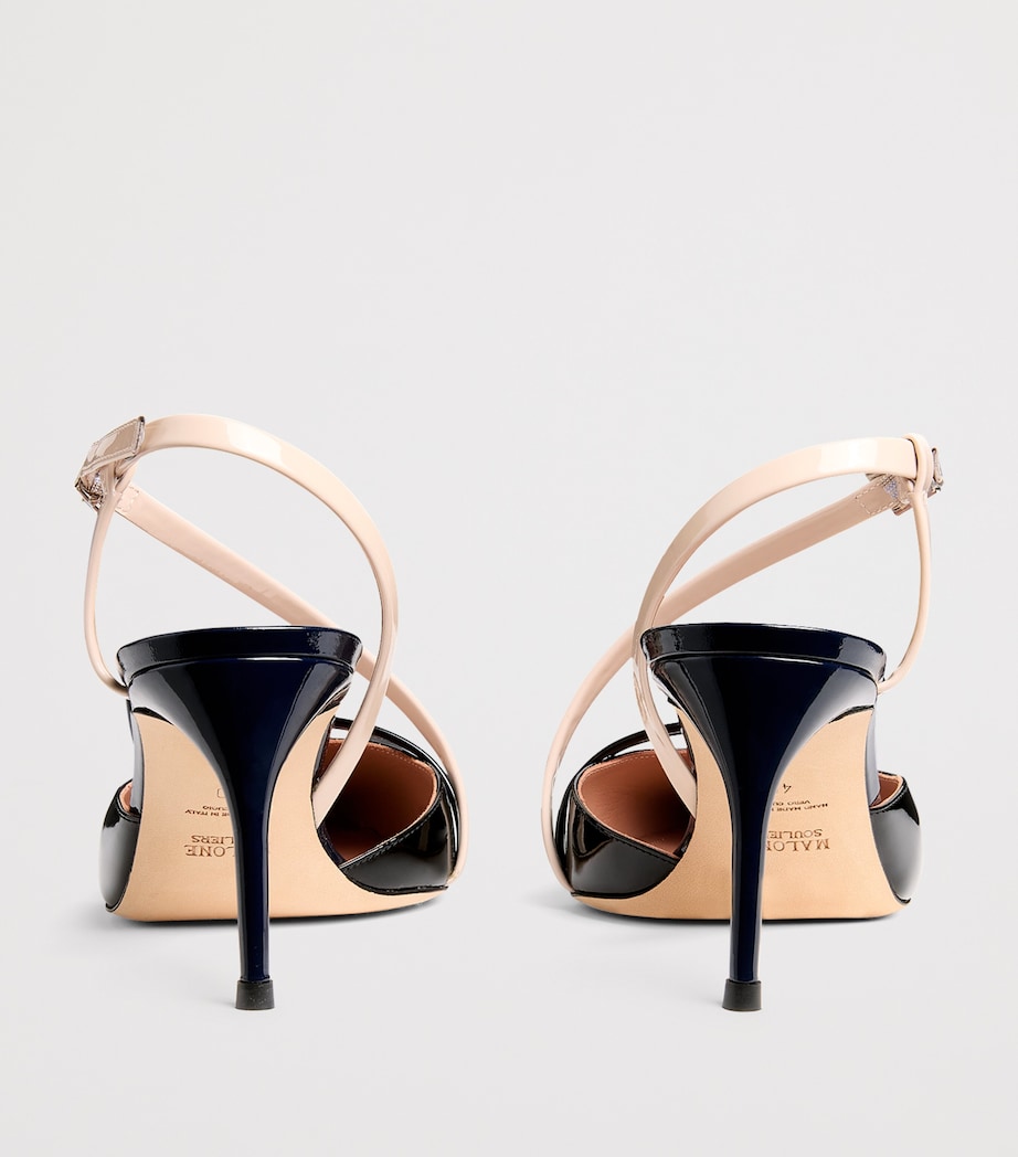 Patent Leather Valeria Slingback Pumps 70 BLACK Image 4