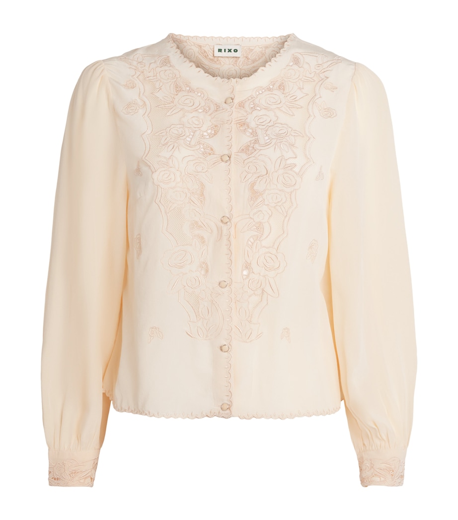 Silk Embroidered Blouse ROSALIE EMB SHELL Image 1