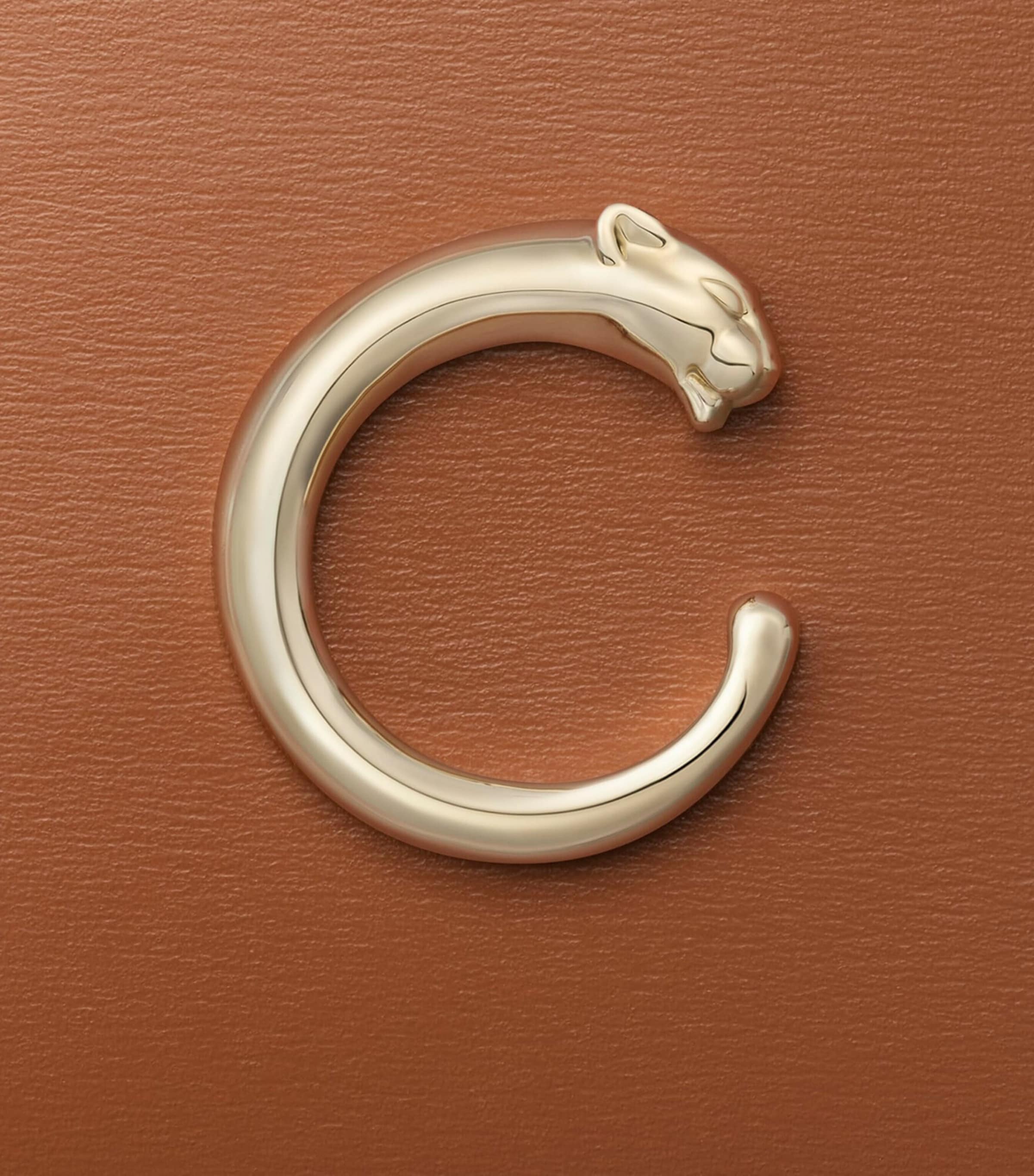 Leather Panthère de Cartier Card Holder CARAMEL Image 2