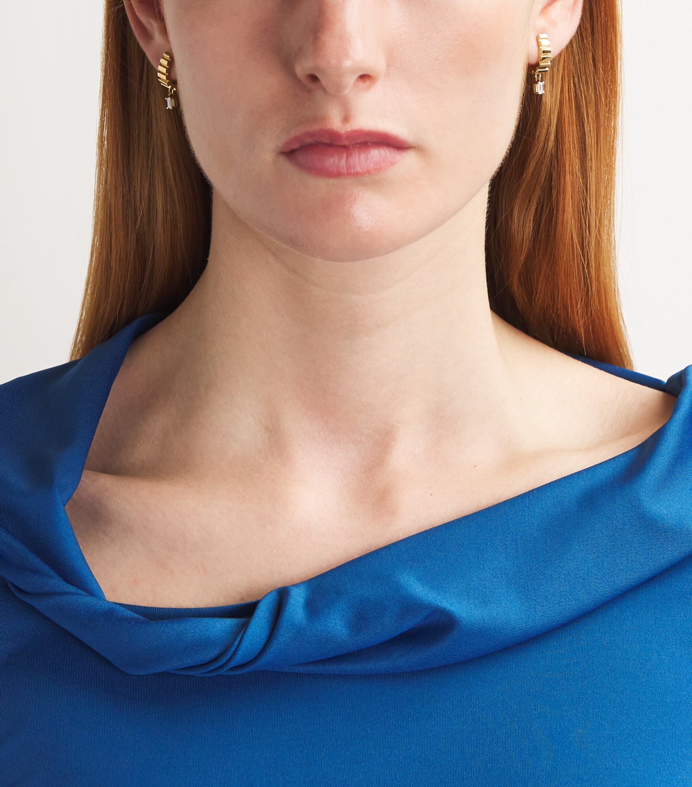 Yellow Gold and Diamond Escalier Hoop Earrings YELLOW GOLD Image 2