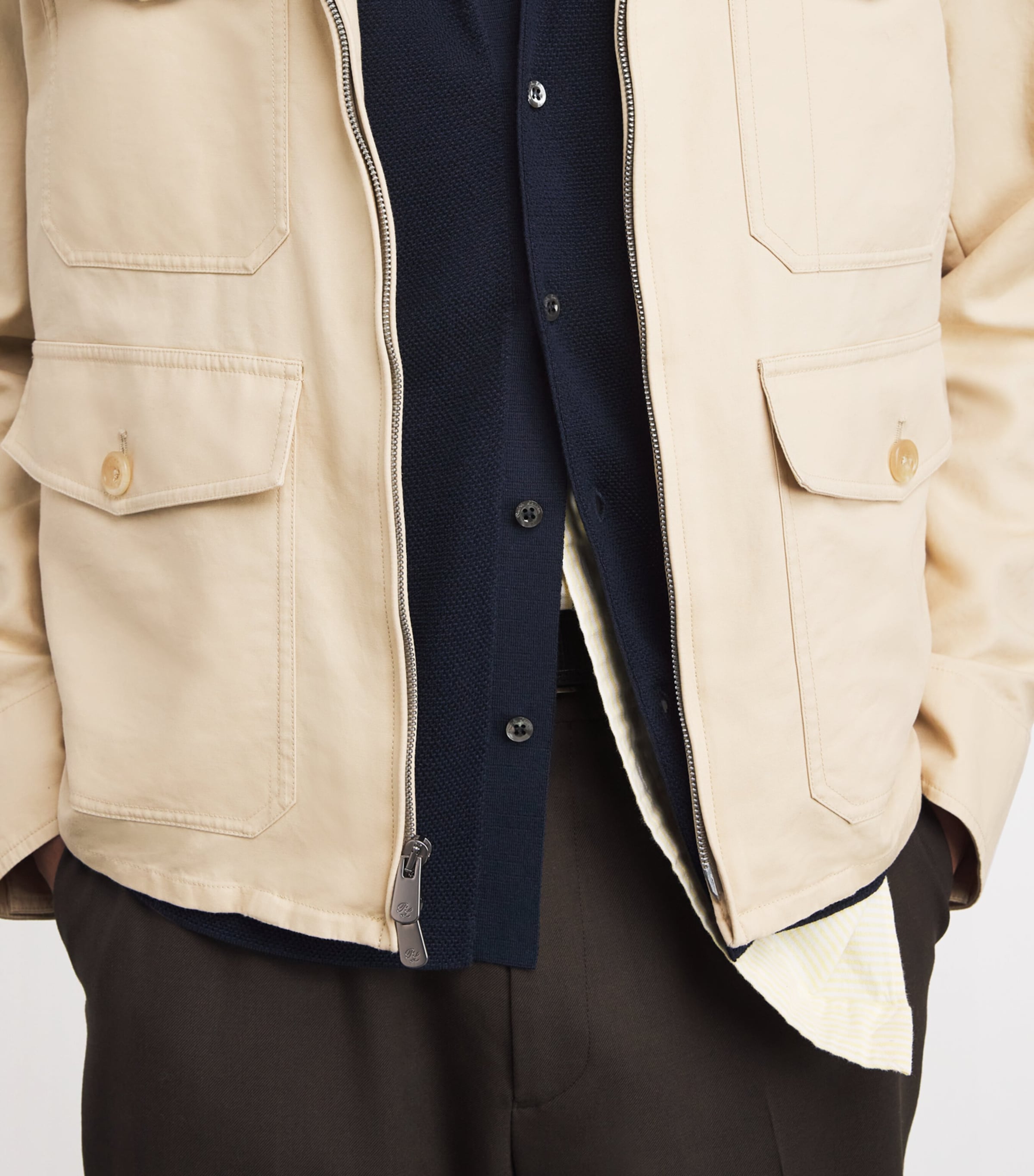 Silk-Blend Cardigan NAVY Image 6