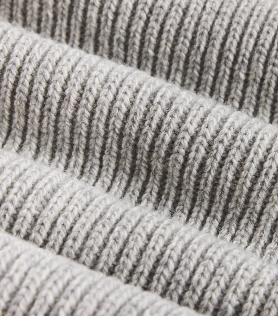 Cashmere-Wool Ribbed Scarf POLAR Image 4