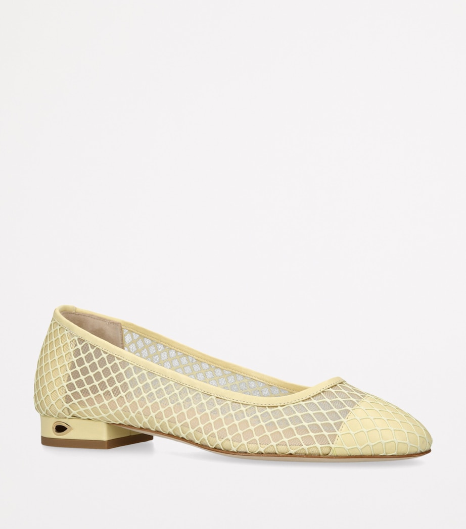 Mesh Paolo Ballet Flats YELLOW Image 3