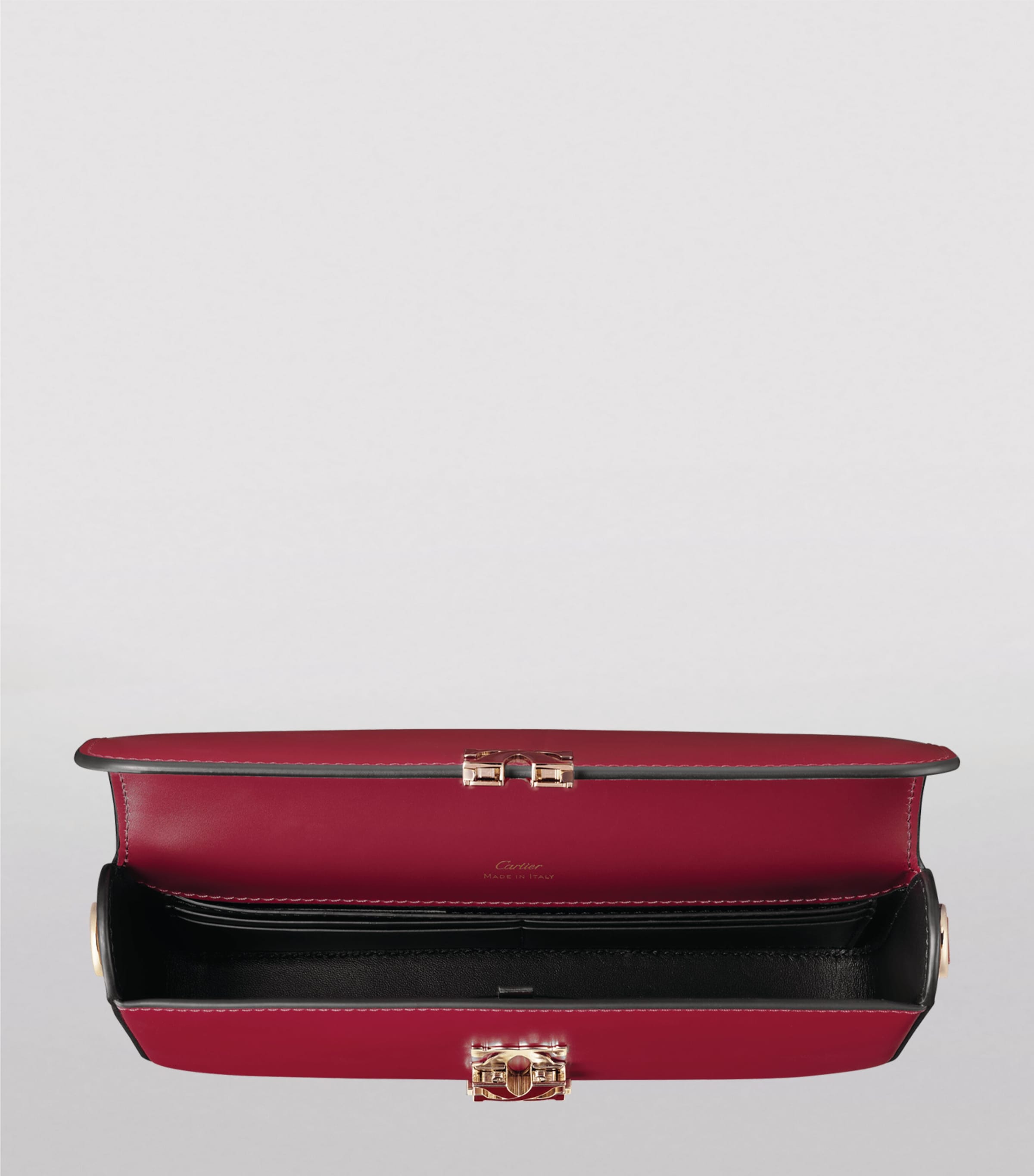 Mini Leather C de Cartier Chain Bag CHERRY RED Image 6
