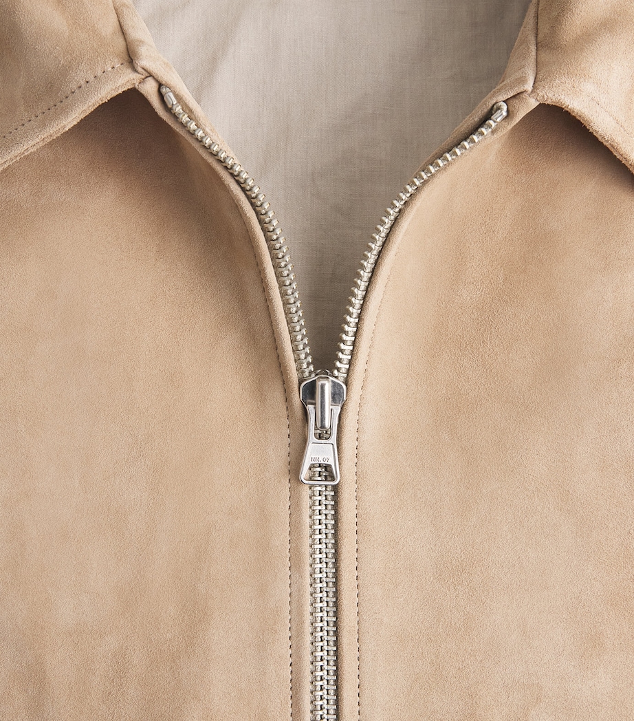 NN.07 Mens Goat Suede Petrus Jacket Khaki Stone Image 6