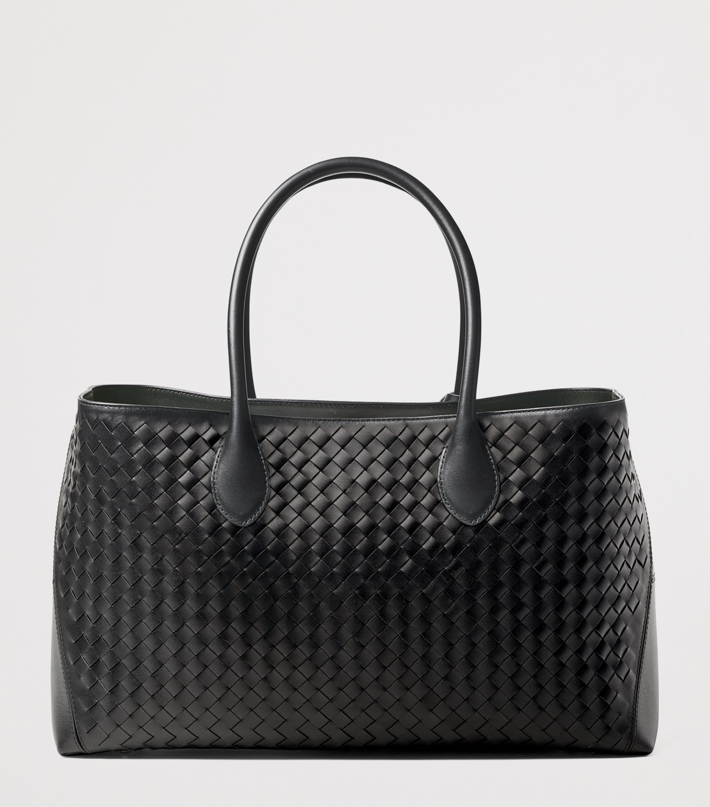 Leather London Tote Bag BLACK Image 3
