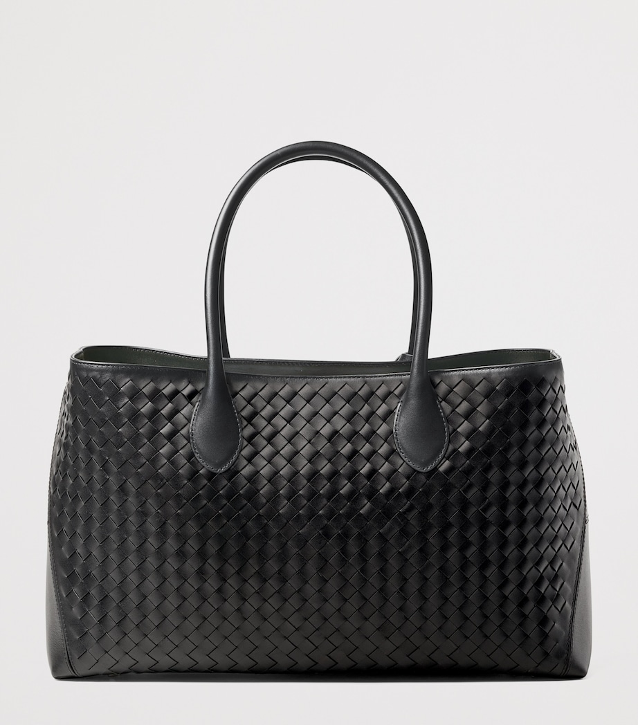 Leather London Tote Bag BLACK Image 3