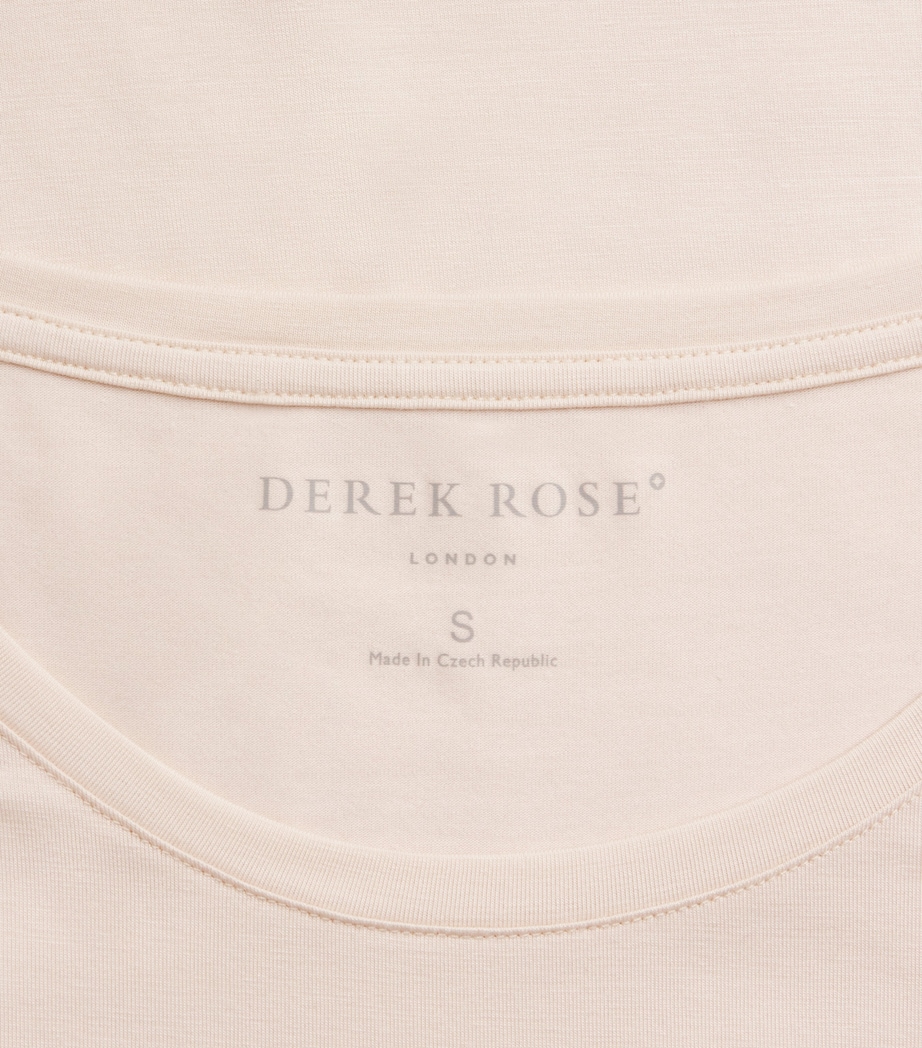 Derek Rose Womens Micro Modal Lara Pyjama Top Cream Image 6