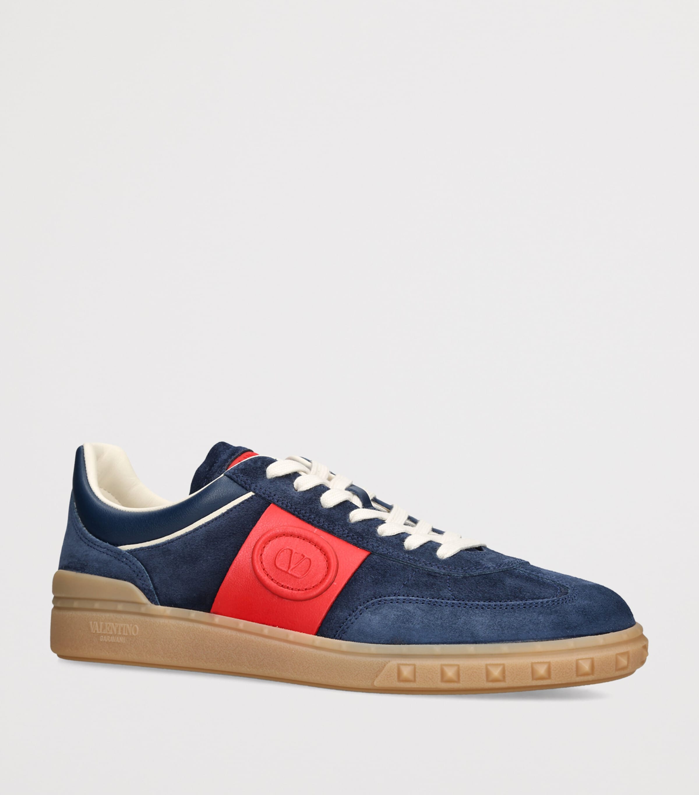 Valentino Garavani Suede Upvillage Low-Top Sneakers Blue/drk.c Image 2