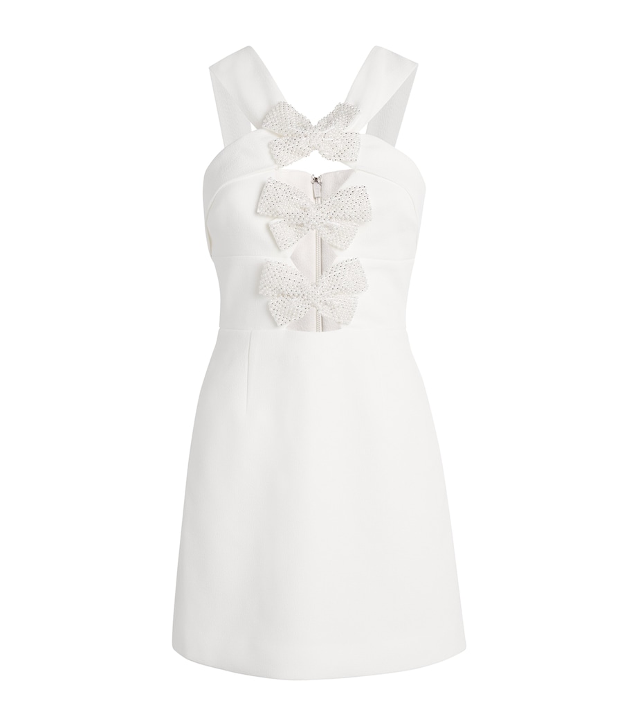 Bonded Crepe Hermione Mini Dress IVORY Image 1