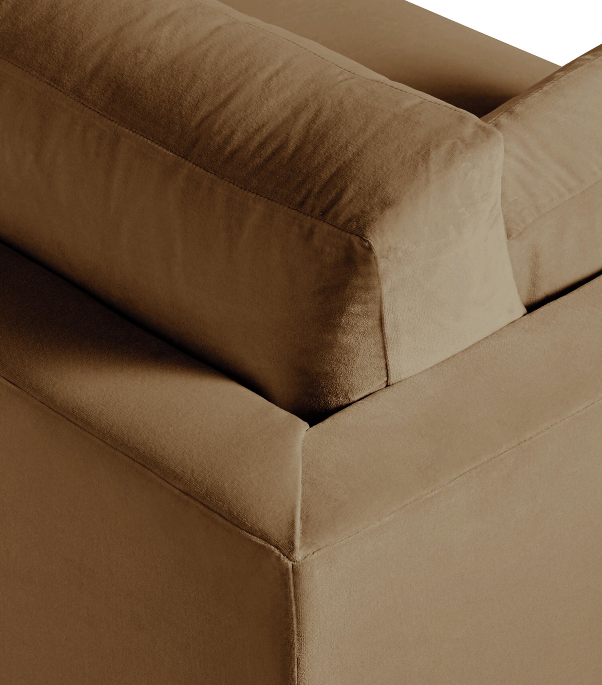 Maple and Velvet Desert 2-Seater Sofa MEDIUM MAHOGANY Image 7