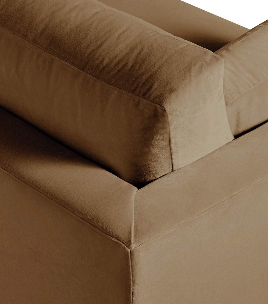 Maple and Velvet Desert 2-Seater Sofa MEDIUM MAHOGANY Image 7