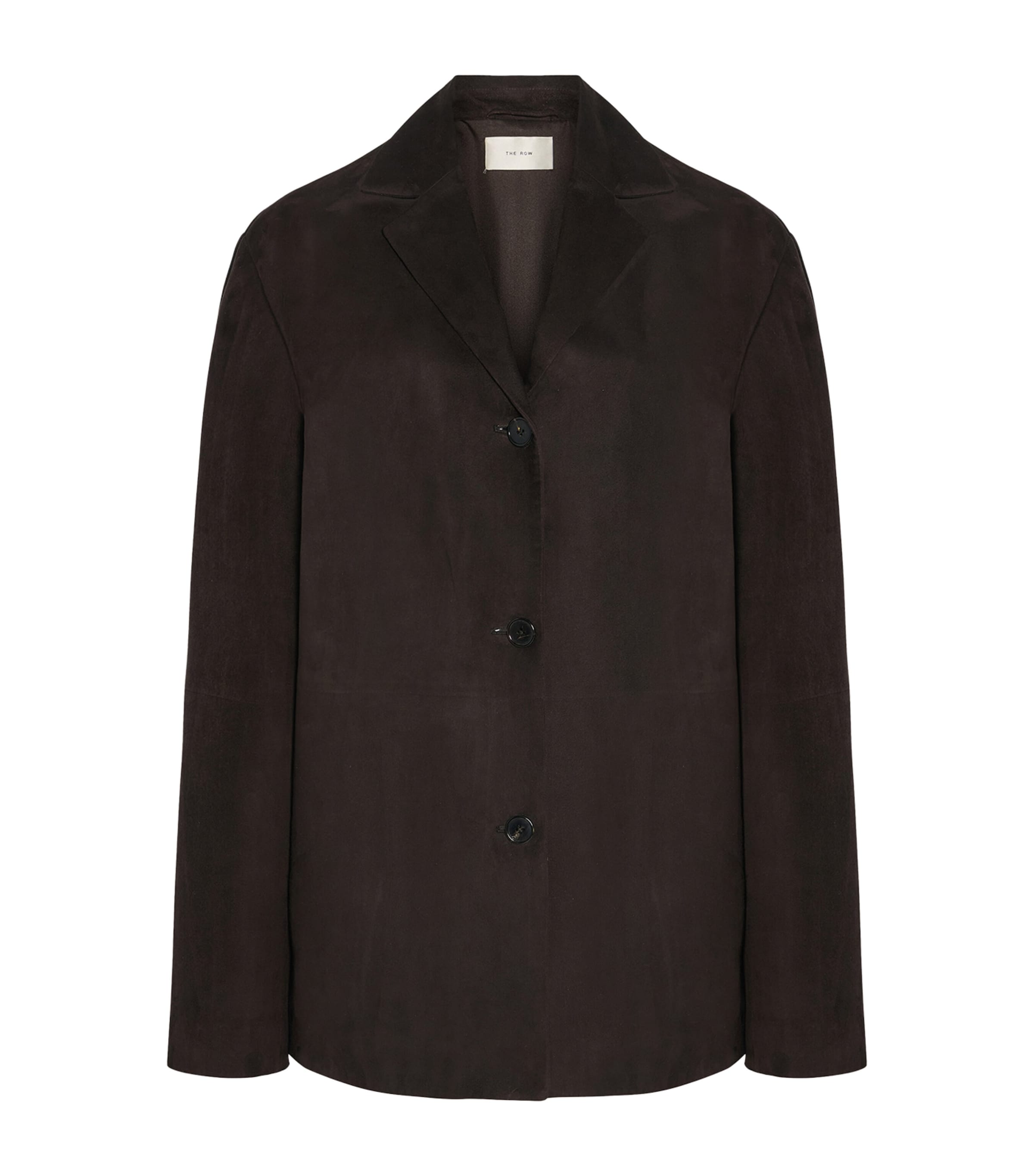 The Row Fabian Suede Jacket In Brown