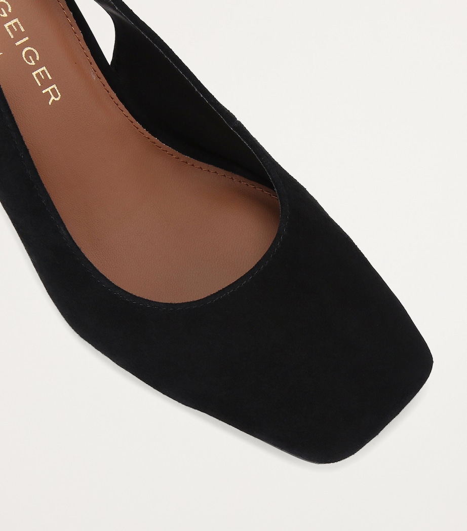 Kurt Geiger London Suede Slingback Heels Black/comb Image 4