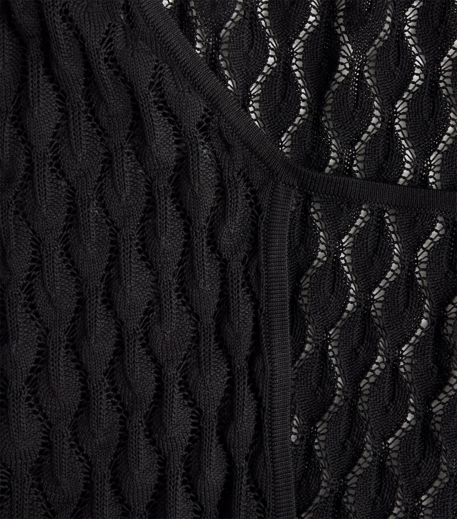FRAME Womens Cotton The Getaway Cardigan Black Image 6