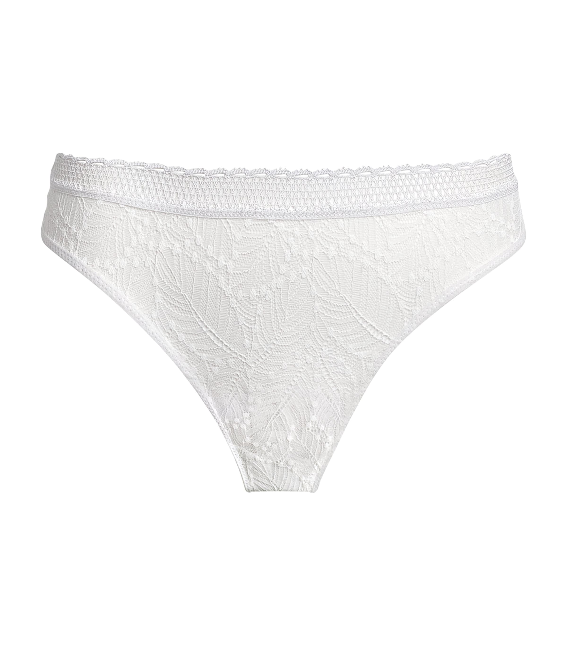 Simone Perele Lace Comète Tanga Thong In White