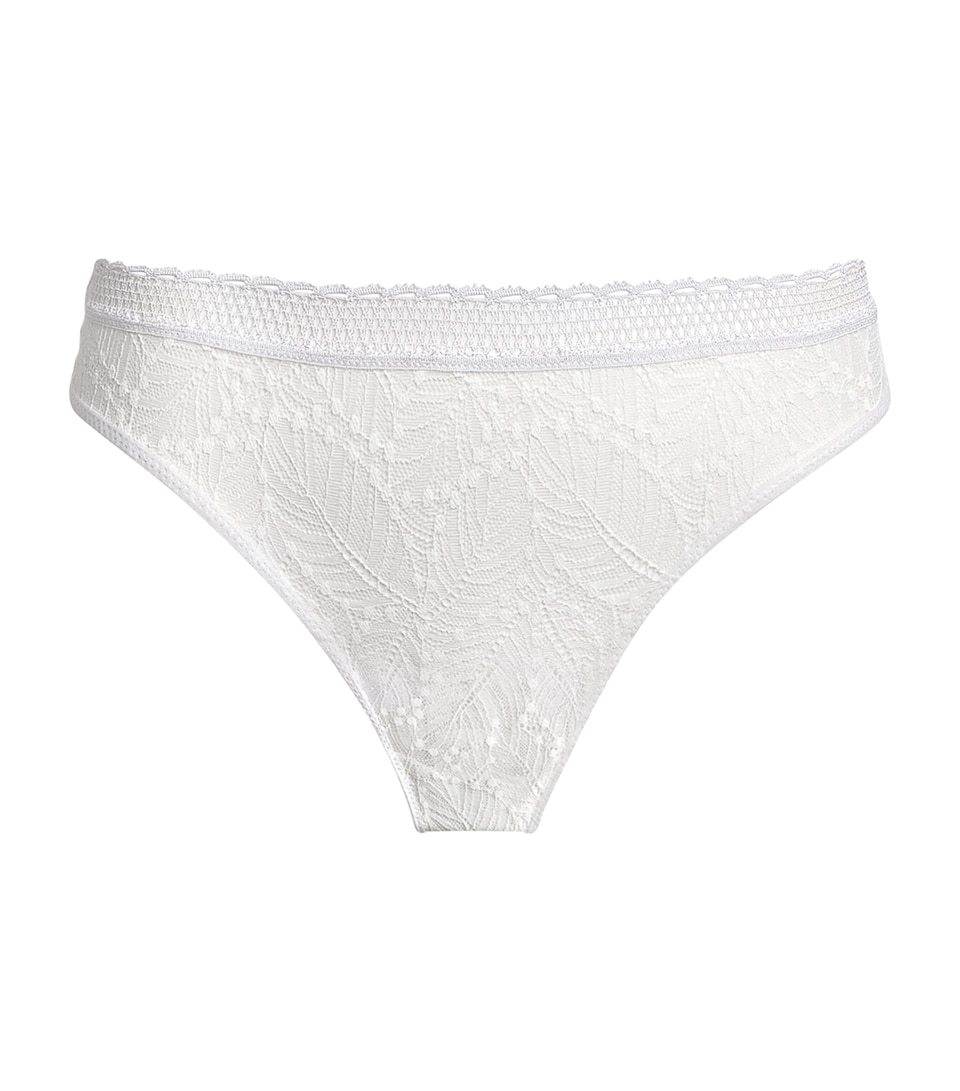 Simone Perele Lace Comète Tanga Thong Blanc