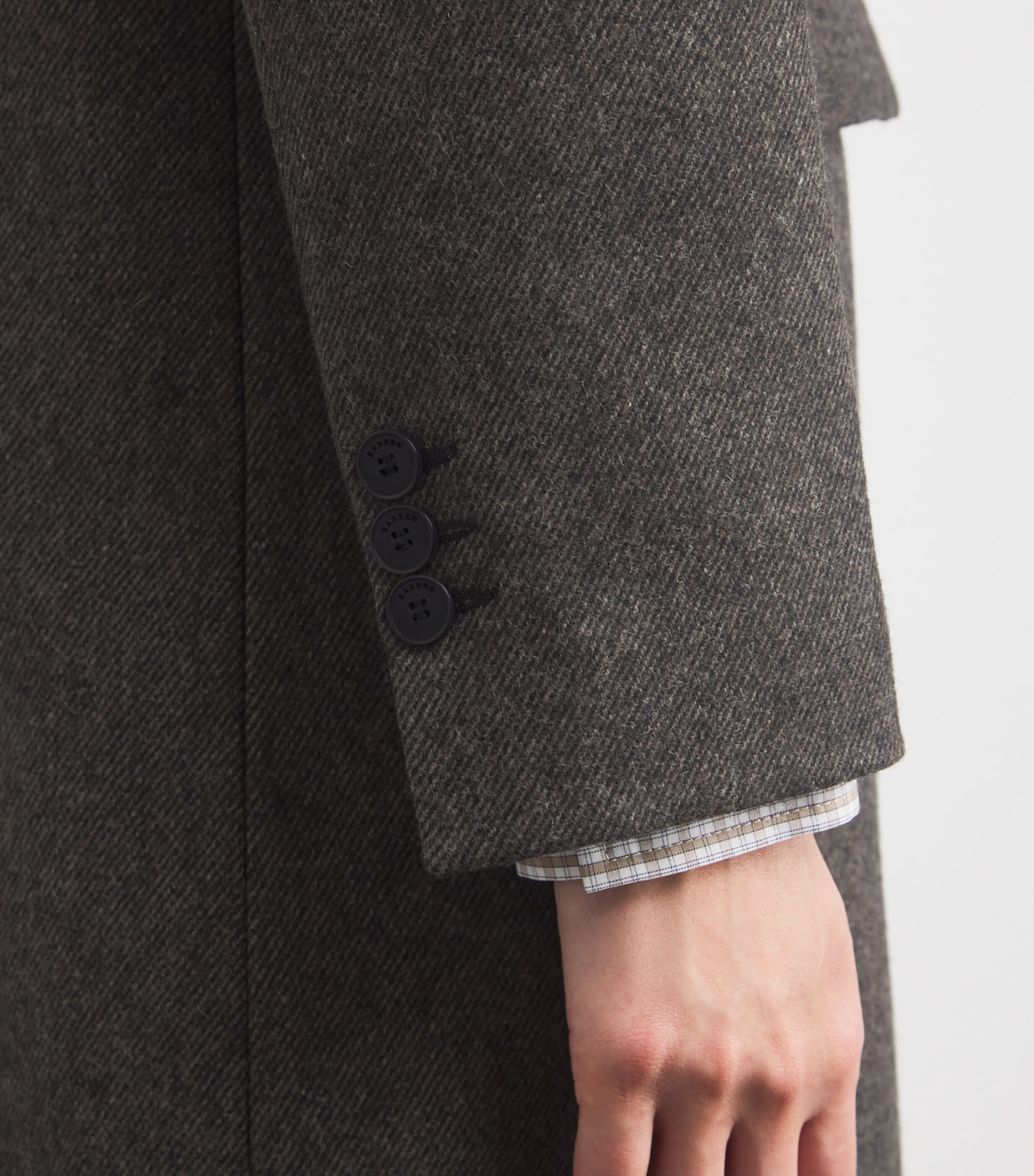 Wool-Blend Double-Breasted Coat DARK GREY Image 6