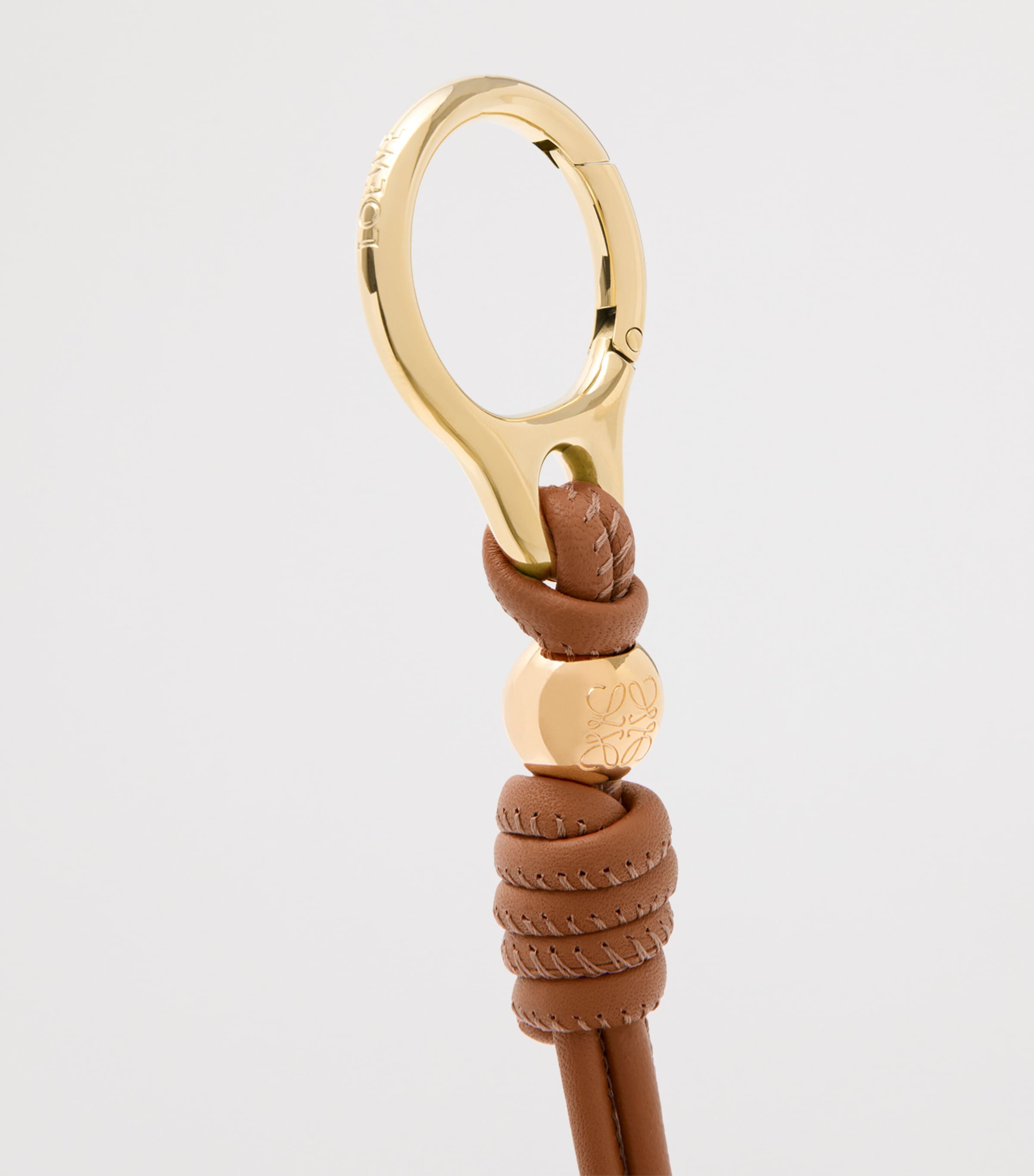 LOEWE Leather Fringe Pebble Keyring | Harrods US