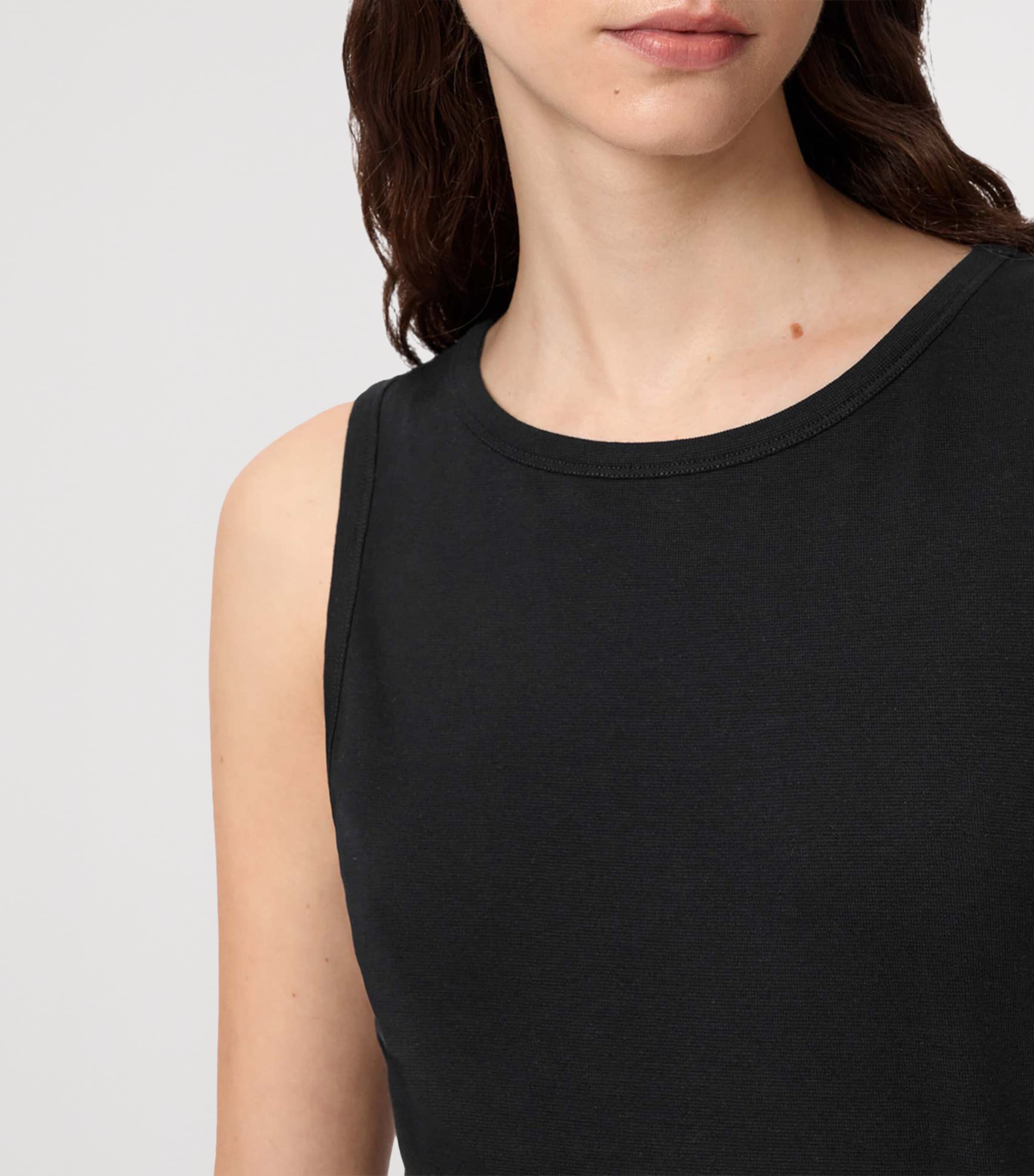 AllSaints Womens Ruched Katarina Tank Top Black Image 6