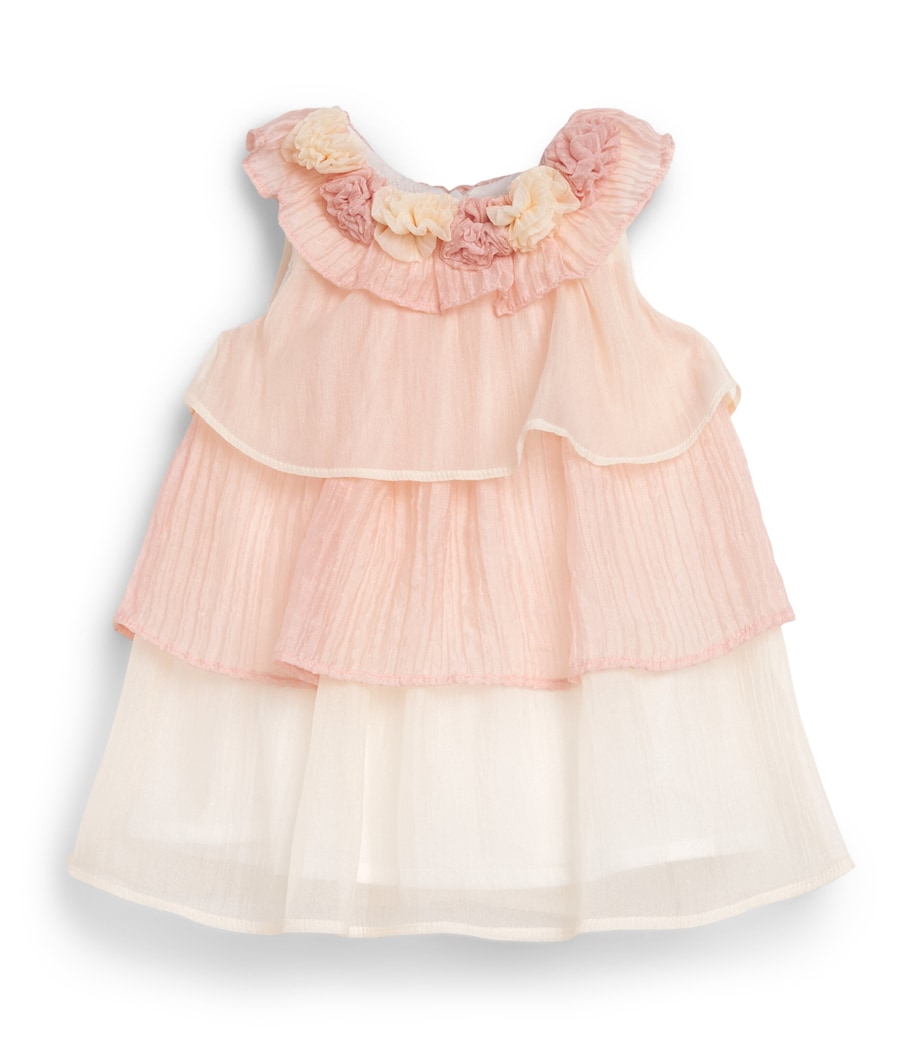 Patachou Floral-Embellished Dress (6 Months-3 Years) Pink/ecru Image 1