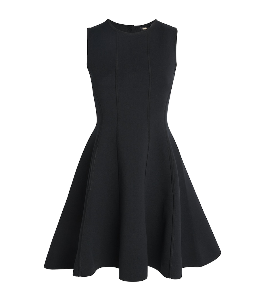 Maje Womens Bow-Detail Mini Dress Black Image 1
