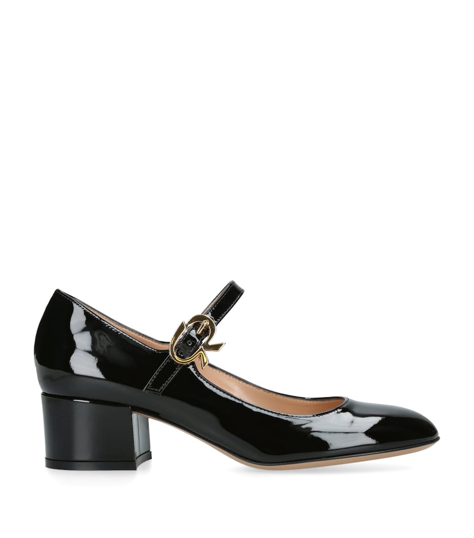 Leather Mary Court Shoes 45 BLACK Image 1