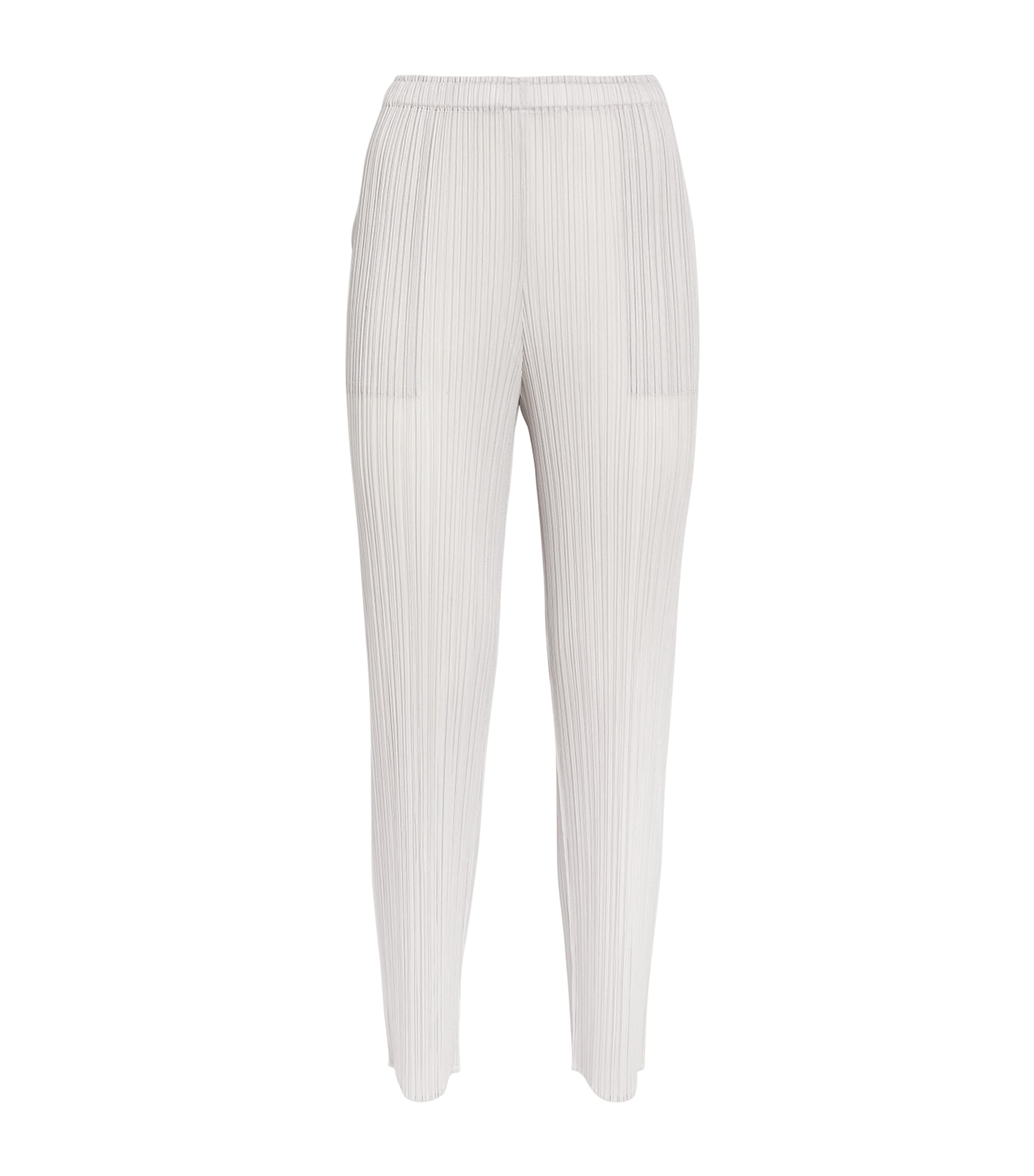 Issey Miyake Basics Slim Trousers In Grey