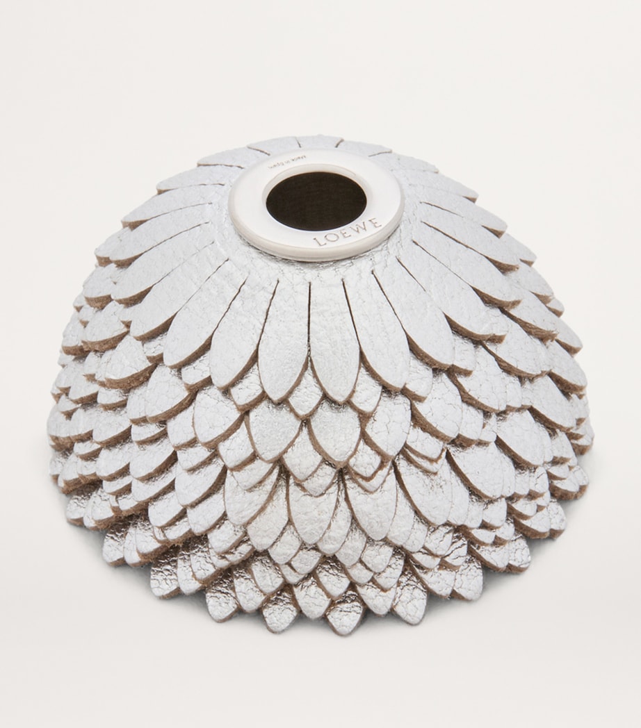 LOEWE Leather Flower Dice Charm Silver Image 2