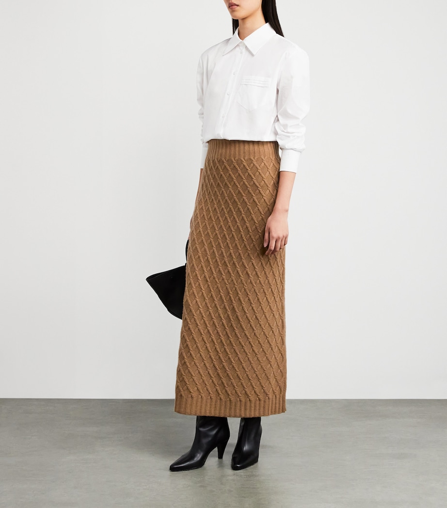 Camel Knit Maxi Skirt CAMEL Image 2