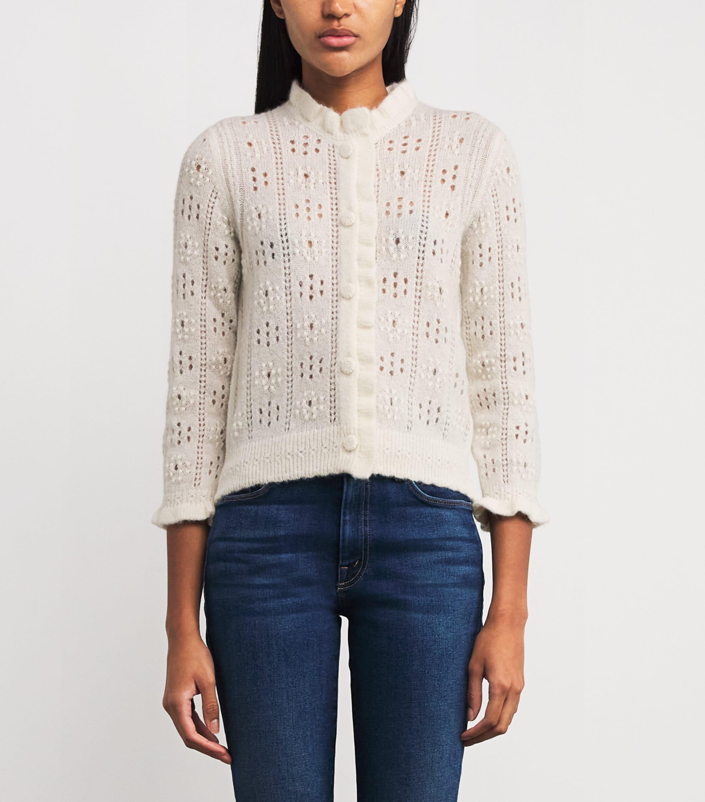 DÔEN Ivory Alpaca-Blend Claudie Cardigan | Harrods US