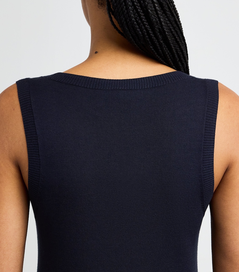 Knitted Tank Top NAVY Image 6