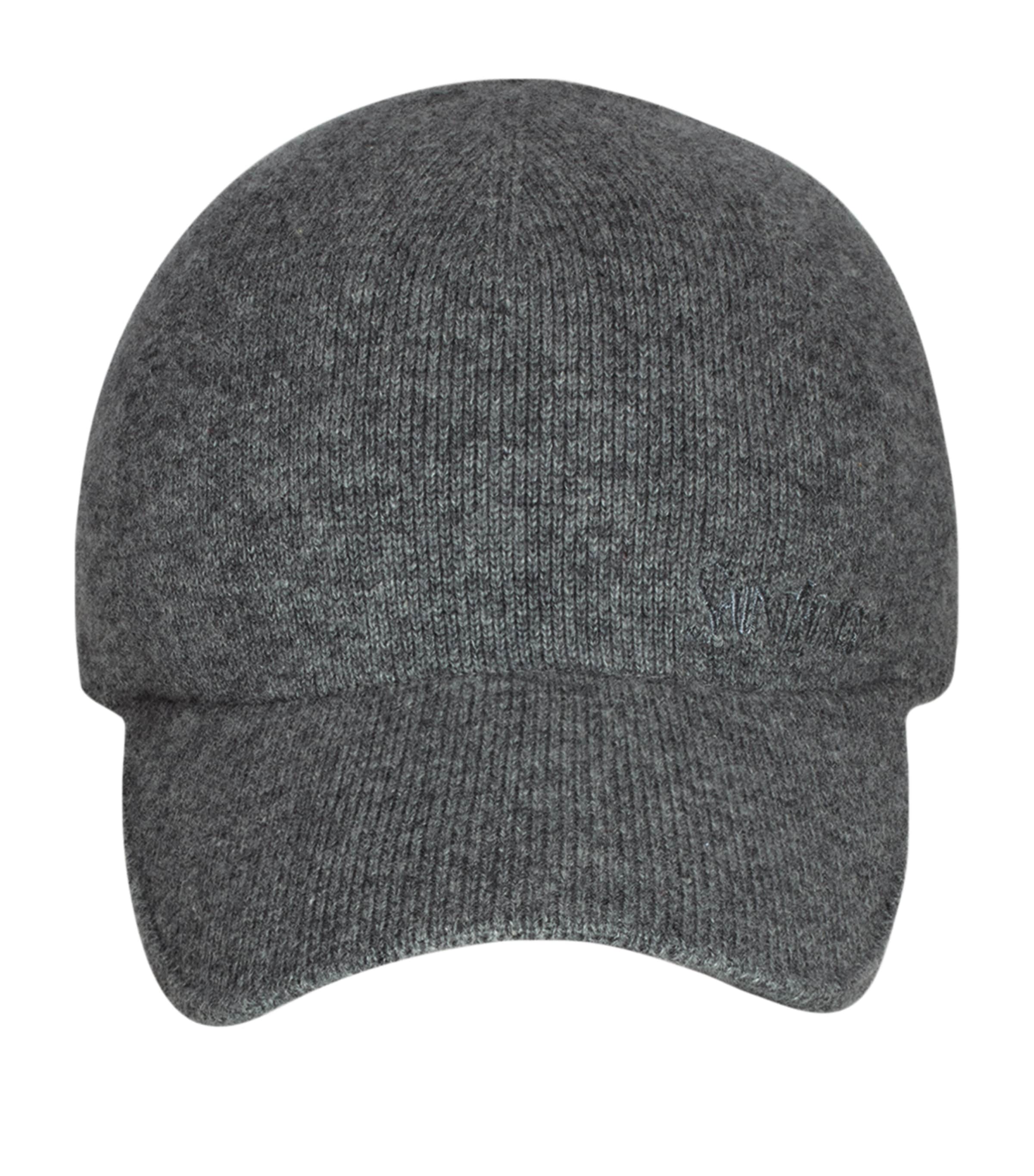SAINT LAURENT CASHMERE LOGO BASEBALL CAP 