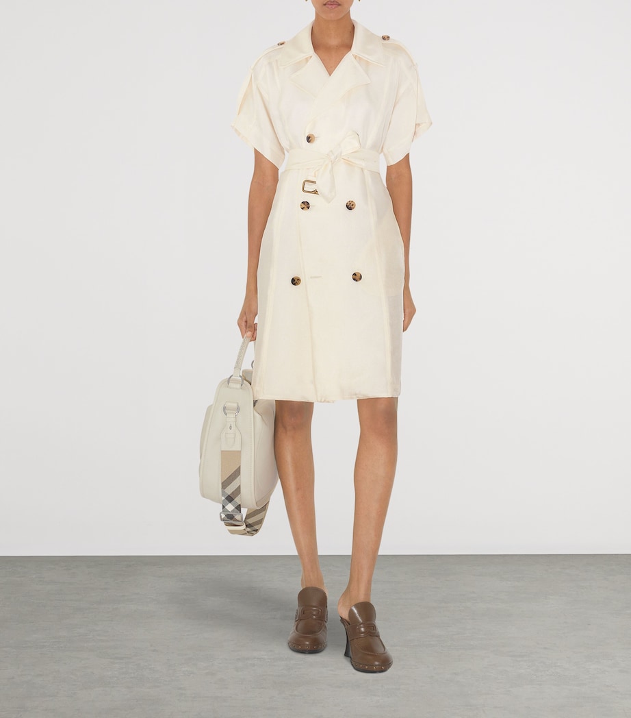 Belted Trench Midi Dress PELICAN Image 2