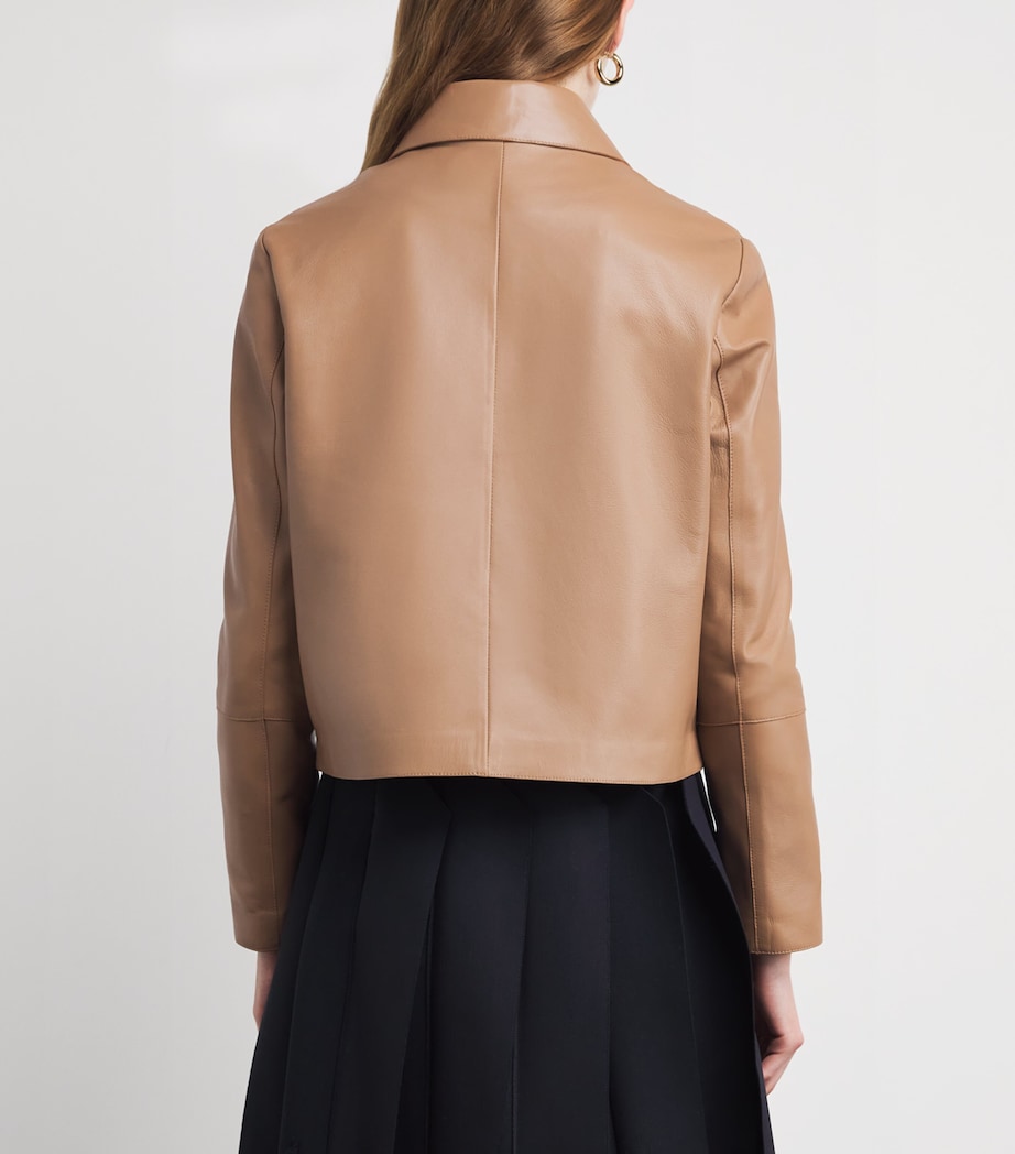 EMY Leather Jacket OAK Image 4