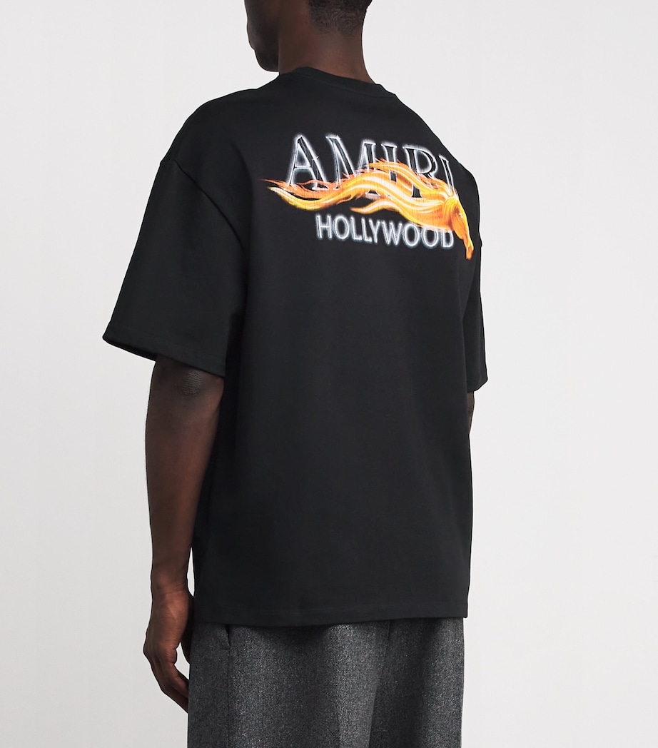 Cotton Hollywood Horse T-Shirt BLACK Image 4