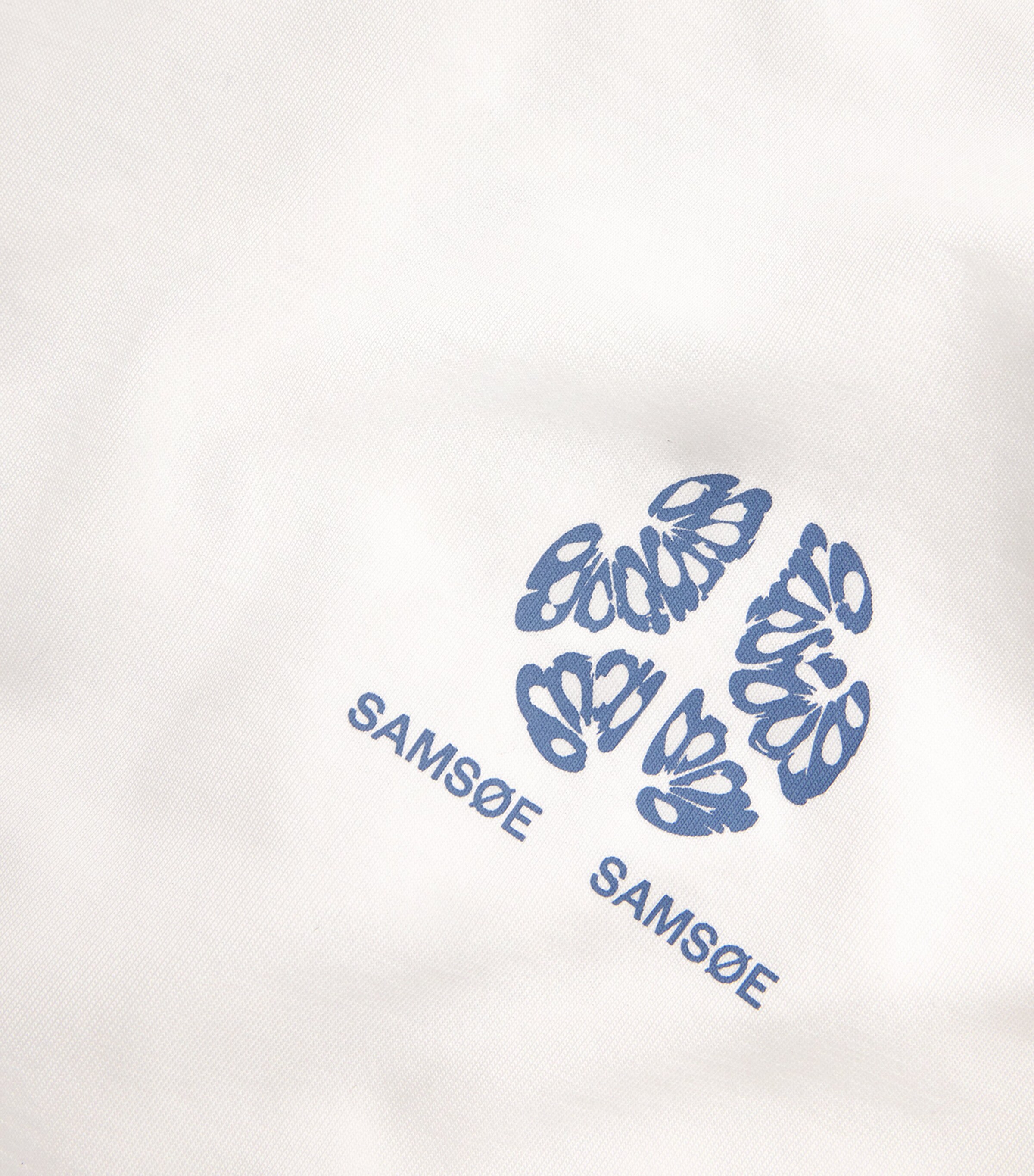 SAMSOE SAMSOE Mens Circle Logo Sajournal T-Shirt White Peace Image 5