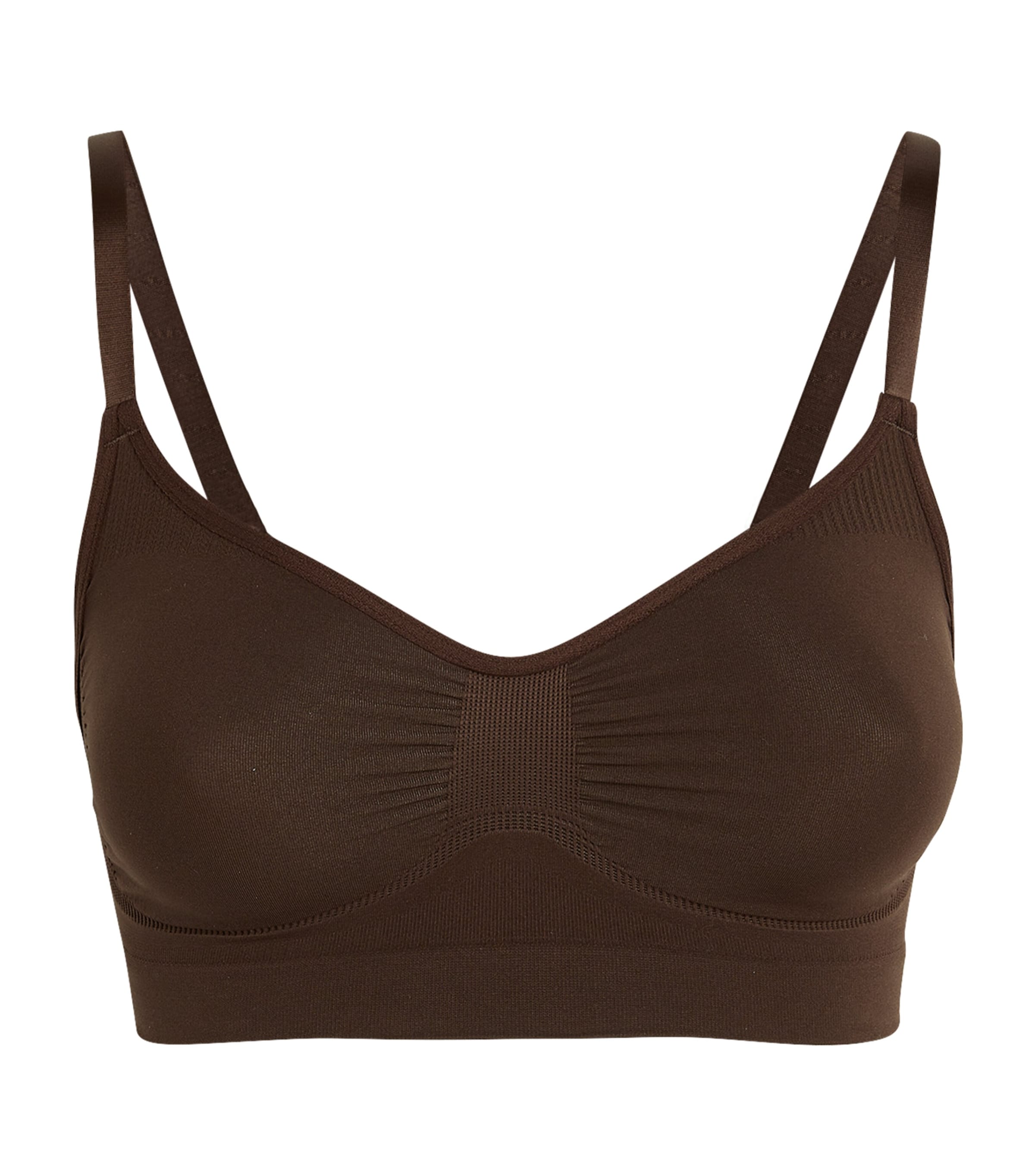 Skims Seamless Sculpt Bralette In Brown
