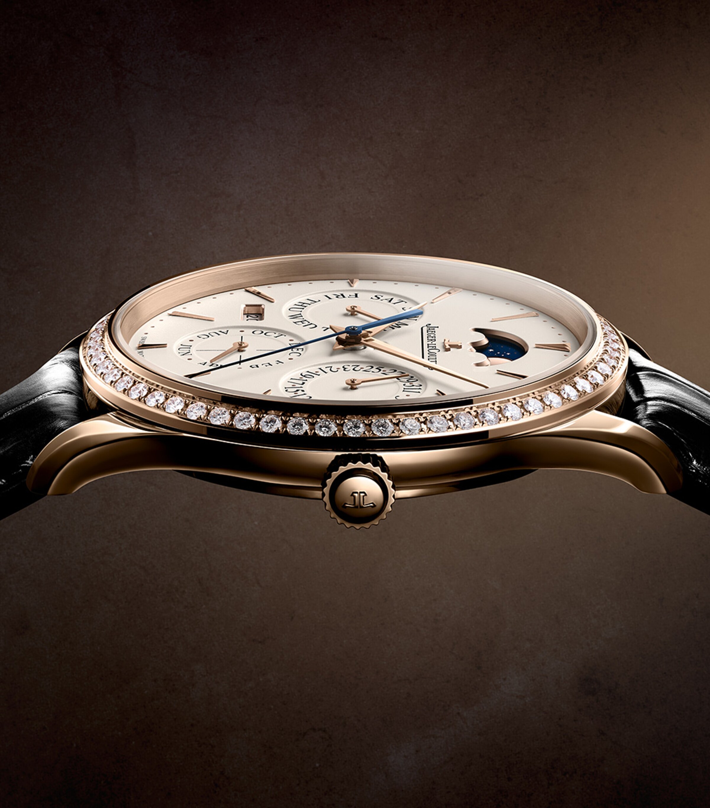 Jaeger-LeCoultre Pink Gold and Diamond Master Ultra Thin Perpetual Calendar Watch 39mm Pink Gold Image 4