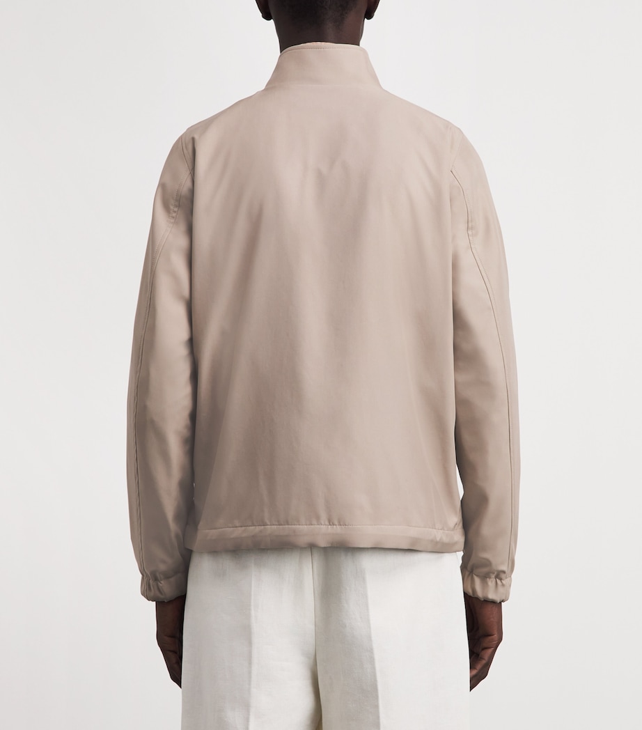 Fioroni Cashmere Mens Silk Bomber Jacket Ieam Avori Image 5