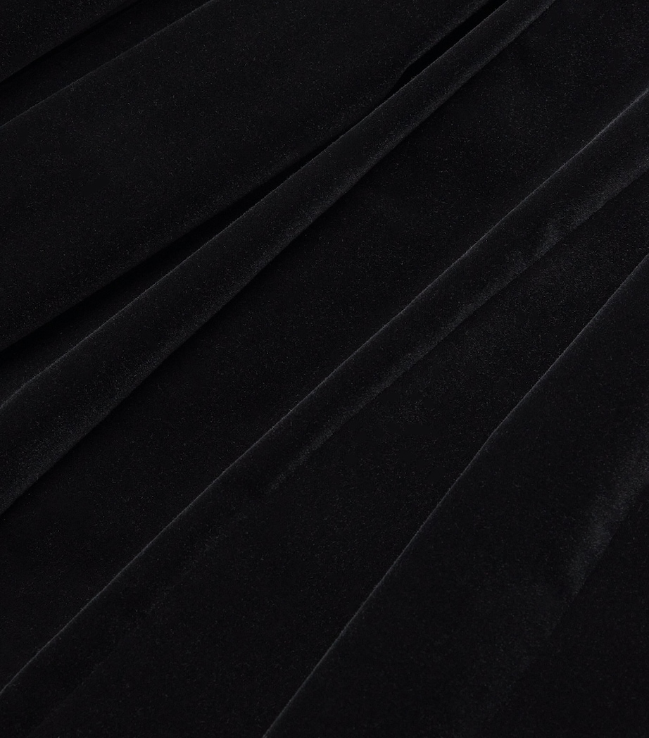 Velvet Maxi Skirt BLACK Image 5